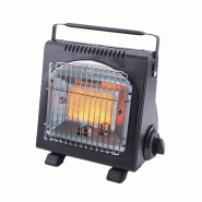 Chauffage à gaz portable 1700W Céramique + 8 Cartouches gaz Allumage Piezo Thermocouple ODS Pêche INTEC - noir 3701599337238