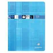 Clairefontaine Lot de 10 Cahier Travaux Pratiques Metric 24x32, 64p./32 feuilles 90 g/m² / 125 g/m² piquées, Séyès / uni - 3329680337709