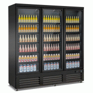 Congélateur 3 portes en verre noir ceb-1600f bl l1880 négative  7526.0130 COMBISTEEL