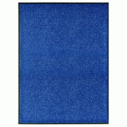 Décoshop26 - Paillasson lavable 90 x 120 cm polyamide bleu PVC antidérapant DEC040604 - bleu 3000265017574