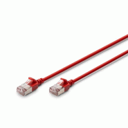 DIGITUS CAT 6A F-FTP Slim Patchkabel, 5m, rouge, 5 m, rouge - rouge 4016032497936