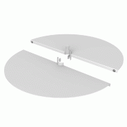 Etagère Round demi-circulaire 27cm en tôle - blanc mat - par 2