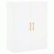 Helloshop26 - Armoire murale blanche design moderne 69,5 x 34 x 90 cm gain de place pratique en bois d'ingénierie blanc 02_0048576 - blanc Bois massi