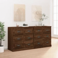 Helloshop26 - Buffet bahut commode armoire meuble de rangement organisateur cuisine salle de séjour salons lot de 2 bois 02_0036792 - 3000213064292 Helloshop26 - Buffet bahut commode armoire meuble de rangement organisateur cuisine salle de séjour salons lot de 2 bois 02_0036792 - 3000213064292