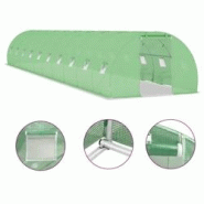 Helloshop26 - Serre tente abri plante fleur légumes 45 m² 15 x 3 x 2 m vert 02_0044450 - 3000220155594 Helloshop26 - Serre tente abri plante fleur légumes 45 m² 15 x 3 x 2 m vert 02_0044450 - 3000220155594