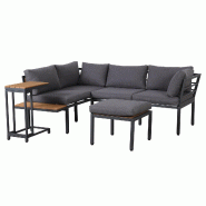 Merax table d'appoint extérieure, noir - gris multi-matériau N634P0002G
