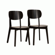 METRO PROFESSIONAL Chaise de restaurant Caldaro lot de 2, bois de hêtre, wengé - marron Bois massif 4067373655325