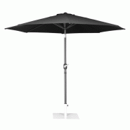 Parasol rond (Ø)3000 mm, en aluminium et polyester noir, SEVILLE Parasol rond (Ø)3000 mm, en aluminium et polyester noir, SEVILLE
