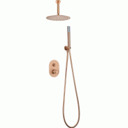 STELLAMEUBLES Ensemble de douche encastré Vesubio Or Rose Brossé - 8435668044226