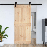 Vidaxl porte narvik 100x210 cm bois massif de pin 154435