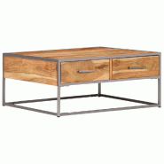 VidaXL Table basse 75x75x35 cm Bois solide d'acacia Modèle Atlas Master Creator - 247585XL