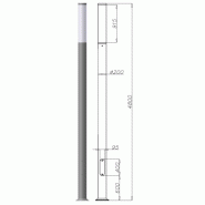 Colonne lumineuse d'éclairage public karin 4800 / led / 100 w / en aluminium anodisé / 4,8  m