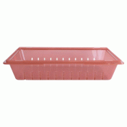 DBMARK 1826CLRPP-467 - Récipient passoire p/bacs de rangement 46x66 cm - Prof. 12,7cm. PP rouge translucide - (Récipient non inclus) Vente à l'unit