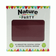 ECOLOMIQUE - 20 Pcs - Serviette cocktail coton rouge - 20 x 20 cm - rouge textile ECO8NPSVC20RD