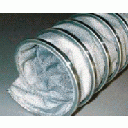 Gaine flexible et légère en tissu de verre enduit haute température spirale acier