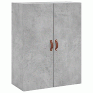 Helloshop26 - Armoire murale design moderne rangement pratique 69,5 x 34 x 90 cm en bois d'ingénierie gris béton 02_0048568 - gris Bois massif 30002