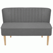 Helloshop26 - Canapé 117 x 55,5 x 77 cm tissu gris clair 02_0019481 - gris Bois massif 3000992388008
