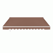 Helloshop26 - Store banne rétractable 300 x 250 cm ombre ajustable angle 5-35° design pratique en aluminium marron 20_0013638 - 3000227856036