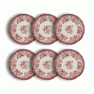 Novastyl - Lot De 6 Assiettes Plates Faustine 26cm En Porcelaine Rose - 3256391043134 Novastyl - Lot De 6 Assiettes Plates Faustine 26cm En Porcelaine Rose - 3256391043134
