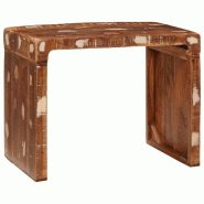 VidaXL Table d'appoint Marron 60 x 35 x 46 cm Bois Recyclé Solide Modèle Jardin Vega Prime Plus - 4104576