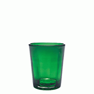 Zafferano Lot de 6 Verres Tumbler Série Bei en Verre Soufflé à la Bouche Couleur Verte, Fabrication Artisanale à la Main Volante et Résistants -