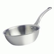 17748 - wok -sauteuse bombée affinity - de buyer - 24 cm h 8 cm / 3 litres / 1.34 kg