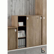 Armoire avec portes coulissantes - Quadrifoglio - Gris, Sans socle de finition, Moyenne_1