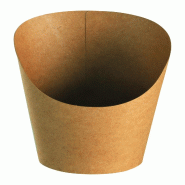 Cornet à frites NOVABOX carton + PE kraft 350 g - Service comptoir - Lot de 1000 - marron en carton GCS45 Cornet à frites NOVABOX carton + PE kraft 350 g - Service comptoir - Lot de 1000 - marron en carton GCS45