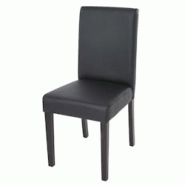 Décoshop26 - Chaise de salle à manger cuisine en synthétique noir mat pieds en bois foncé design moderne 04_0002346 - noir 3000270332693 Décoshop26 - Chaise de salle à manger cuisine en synthétique noir mat pieds en bois foncé design moderne 04_0002346 - noir 3000270332693