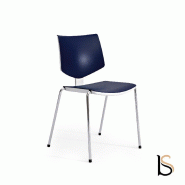 Lot de 2 chaises polyvalentes Loola - Mobel Linea. - Bleu foncé_0