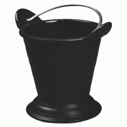 MONDO DECO 6 seaux noirs en mélamine avec anse inox H.10,8 cm 40 cl Mondo Déco - noir plastique 3558840058356_0