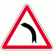 Panneau A1b - Virage à gauche