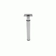Pied de meuble cylindrique réglable acier epoxy blanc