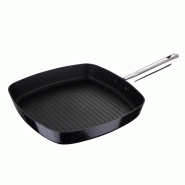 RENBERG Chef sauce Pixel Pro - Grill rond Ø28 cm en fer embouti - noir aluminium Q2732
