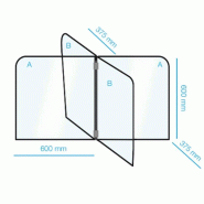 Séparateur anti-postillons de table en plastique 4 postes | Qdm - GMTKTD4A