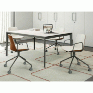 Table de réunion Oméga - design made in Italie - carrée 120/160 x 120 cm - Plateau mélaminé 25mm - Piètement acier Table de réunion Oméga - design made in Italie - carrée 120/160 x 120 cm - Plateau mélaminé 25mm - Piètement acier