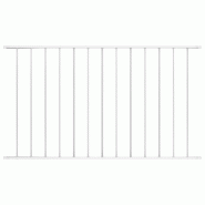 Vidaxl panneau de clôture acier enduit de poudre 1,7x1 m blanc 145225