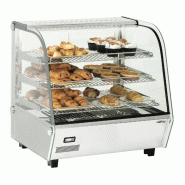 Vitrine chauffante avec éclairage LED - 3 niveaux - 120L - CVC120L | Casselin
