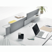 Panneau séparatif en tissu et tablette en aluminium Panneau séparatif en tissu et tablette en aluminium
