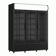 Armoire à boissons 3 portes 1065 Litres sur roulettes Full Black PREMIUM - GOLDINOX - 3701770836796
