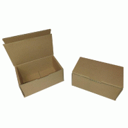 Boîte d'expédition simple cannelure brune 15x10x7cm - par 20 - en kraft brun