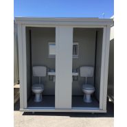 Cabine wc double raccordable 240cm x 113cm x 265cm