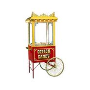 Charrette vitrée rétro illuminée pour machine à barbe à papa - 24 cabochons - Hotte aspirante - Dimensions 71x71 cm_1