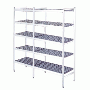 EURAST - Étagères en duralumin 5 niveaux - 2226x370x1700 mm - 22263500 - inox 22263500 EURAST - Étagères en duralumin 5 niveaux - 2226x370x1700 mm - 22263500 - inox 22263500