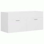 Helloshop26 - Armoire d'évier design épuré salle de bain 100 x 38,5 x 46 cm en bois d'ingénierie blanc 02_0047806 - blanc Bois massif 3000234968074
