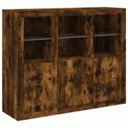 Helloshop26 - Buffet bahut commode armoire meuble de rangement organisateur cuisine salle de séjour salon avec lumières LED 3 pcs 02_0037212 - 30002 Helloshop26 - Buffet bahut commode armoire meuble de rangement organisateur cuisine salle de séjour salon avec lumières LED 3 pcs 02_0037212 - 30002