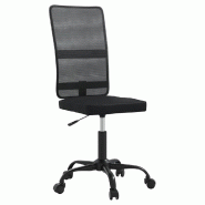 Helloshop26 - Chaise fauteuil siège de bureau informatique étude tissu en maille noir 02_0024045 - noir métal 3000214657561