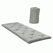 LIT FUTON STANDARD BED IN A BAG COULEUR GRIS