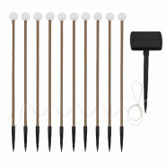 Lot de 10 boules solaires à piquer H40cm Transparent Lumisky - transparent 3666162011376