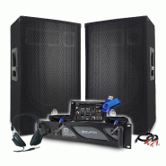 Pack Sono DJ BM SONIC Amplificateur 2000W, Enceintes Passives 2x700W, Table de Mixage, Casque DJ, Câbles et Micro+Clé 32G - 3666638036001 Pack Sono DJ BM SONIC Amplificateur 2000W, Enceintes Passives 2x700W, Table de Mixage, Casque DJ, Câbles et Micro+Clé 32G - 3666638036001